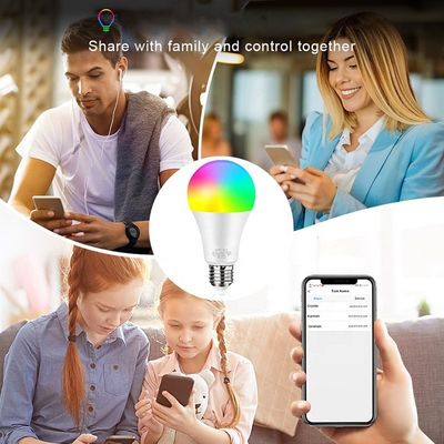 디밍이 가능한 E26 스마트 WiFi LED 전구는 Alexa Google Home 2700K-6500K RGBWW와 함께 작동합니다.
