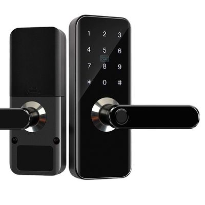 가정 안전 지문 똑똑한 와이파이 자물쇠를 위한 키패드 IC 카드를 가진 열쇠가 없는 입장 자물쇠